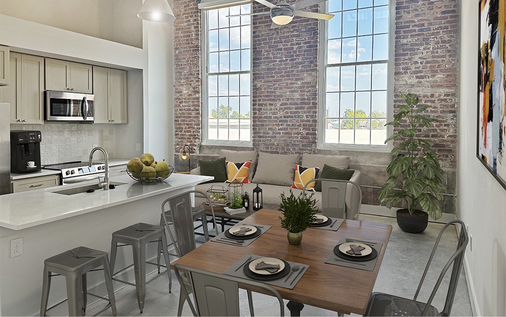  1L - 1 bedroom floorplan layout with 1 bathroom and 774 - 797 square feet (Living
, 2D)