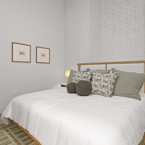 Sleep in style bed with lamp on stand